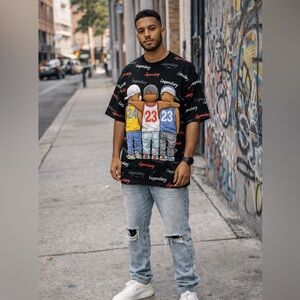 Legendary Graphic Tee Streetwear Kobe LeBron Jordan GOATs Bailey Apparel Medium